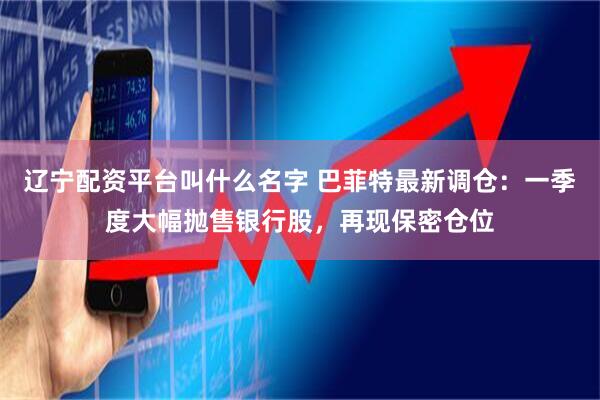 辽宁配资平台叫什么名字 巴菲特最新调仓：一季度大幅抛售银行股，再现保密仓位