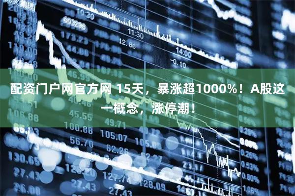 配资门户网官方网 15天，暴涨超1000%！A股这一概念，涨停潮！